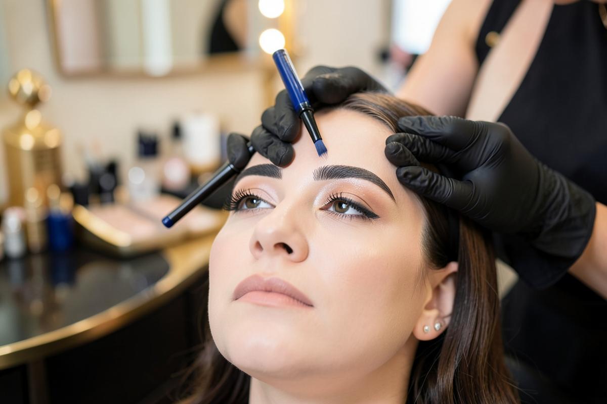 Halal brows worden vormgegeven